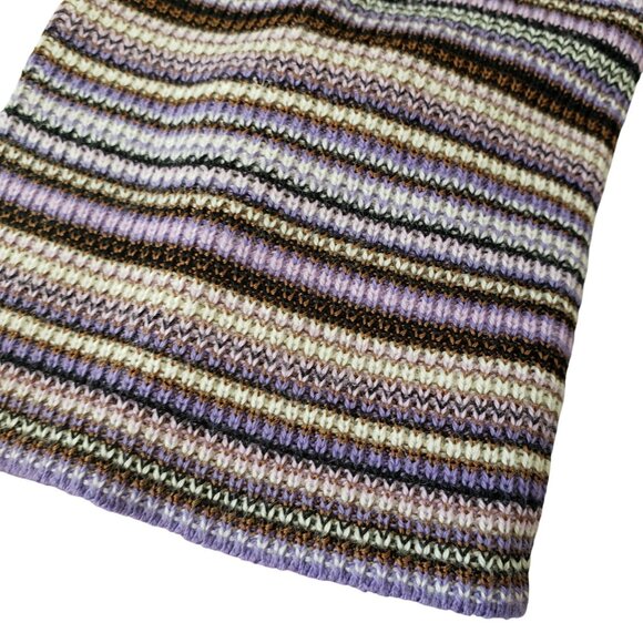 NEW Ninety-Percent Long Line Cardigan Purple Stripe Duster Cotton Sustainable - Picture 11 of 14